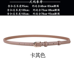 Fashion Black Genuine Leather Thin Dress Blazer Waist Decorative Belt