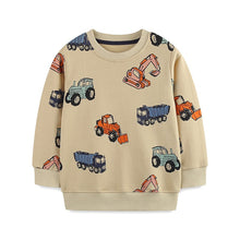 Charger l&#39;image dans la galerie, Boy&#39;s Cotton Car Graphics Crewneck Sweatshirt

