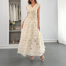 Загрузить изображение в средство просмотра галереи, Sleeveless Spliced Jacquard Floral Midi Dress
