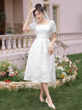 Загрузить изображение в средство просмотра галереи, French Style Printed Floral Midi Event Dress Day Dress

