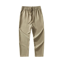 Load image into Gallery viewer, Men&#39;s Striped Ice Silk Knit Ninth Pants
