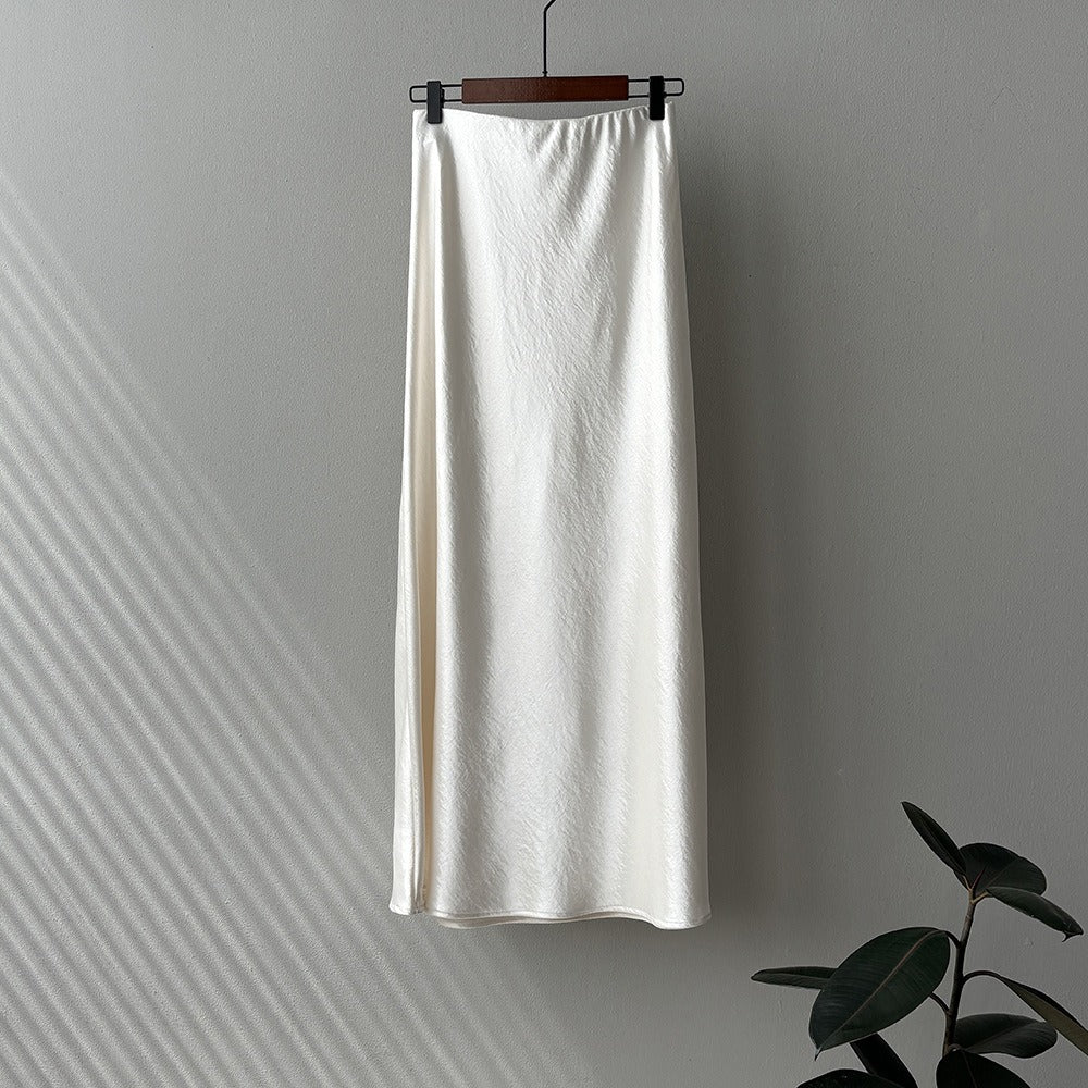 High Waist Satin Maxi Mermaid Skirt