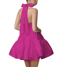 Cargar imagen en el visor de la galería, Satin Backless Short A Line Birthday Party Dress
