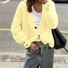 Charger l&#39;image dans la galerie, Button Up Solid Long Sleeve Cardigan
