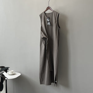 Belted Sleeveless A Line Tea Dress