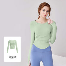 Load image into Gallery viewer, Asymmetric Shoulder Cut-Out Long Sleeve Yoga Top
