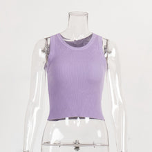 Load image into Gallery viewer, Sleeveless Rib Knit Crop Top
