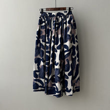 Load image into Gallery viewer, Oil Painting Printing High Waist A Line Flare Skirt
