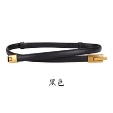 Load image into Gallery viewer, Woman Multicolor Thin Leather Belt
