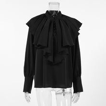Load image into Gallery viewer, Frilled Stand Collar Oversized Blouse
