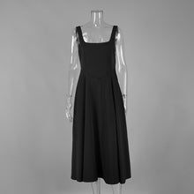 Charger l&#39;image dans la galerie, Sleeveless Square Neck Flare Midi Dress
