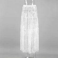 Load image into Gallery viewer, Black Transparent Lace High Waist Maxi Skirt
