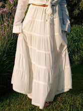 Load image into Gallery viewer, Elastic Waistband A Line Tiered Skirt
