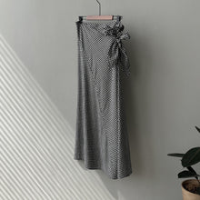 Load image into Gallery viewer, Plaid Maxi Belted Wrap Skirt
