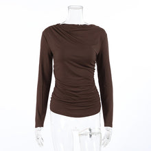Cargar imagen en el visor de la galería, Long Sleeve Ruched T shirt
