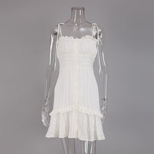 画像をギャラリービューアに読み込む, White Spaghetti Pure Cotton Mini Dress
