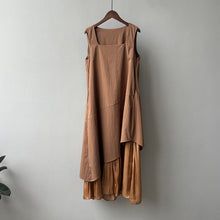 画像をギャラリービューアに読み込む, Sleeveless Asymmetrical Hem Spliced Midi Dress
