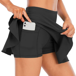 Badminton Pleated Tennis Skirt Running Gym Skirt Yoga Active Outdoor Golf Mini Skirt