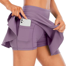 Laden Sie das Bild in den Galerie-Viewer, Badminton Pleated Tennis Skirt Running Gym Skirt Yoga Active Outdoor Golf Mini Skirt
