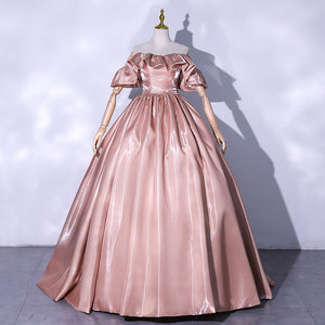 Satin Puff Sleeve Performance Dress