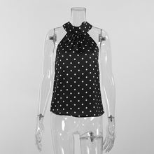 Cargar imagen en el visor de la galería, Acetate Polka Dot Halter Neck Top
