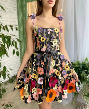 画像をギャラリービューアに読み込む, Colorful Embroidered Floral Long Evening Dress Bridesmaid Dress
