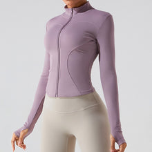 画像をギャラリービューアに読み込む, Ladies Long Sleeve Quick Dry Yoga Jacket Running Gym Sporty Jacket
