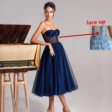 Загрузить изображение в средство просмотра галереи, Elegant Strapless Lace Ball Midi Dress
