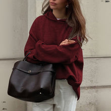 Load image into Gallery viewer, Woman Drop Shoulder Oversized Sweater Hoodie
