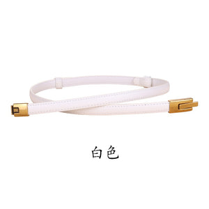 Woman Multicolor Thin Leather Belt