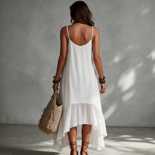 Load image into Gallery viewer, 2026 New Boho Slip Dress for Women U Neck Solid Color Flowy Casual Vacation Dress Lazy Relaxed Beach Dress
