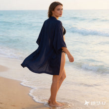 Laden Sie das Bild in den Galerie-Viewer, Three Quarter Sleeve Kimono Beachwear Bikini Cover Up

