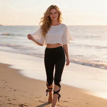 Laden Sie das Bild in den Galerie-Viewer, Batwing Sleeve Crop Top Sunproof Beachwear Cover Up
