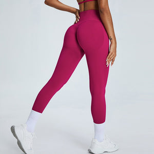 Seamless Gym Pants High Waist Hip Hugger Outdoor Sporty Quick Dry Yoga Pants
