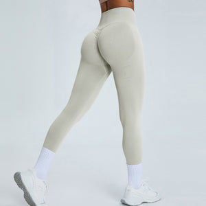 Seamless Gym Pants High Waist Hip Hugger Outdoor Sporty Quick Dry Yoga Pants