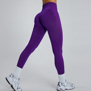 Seamless Gym Pants High Waist Hip Hugger Outdoor Sporty Quick Dry Yoga Pants
