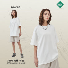 Load image into Gallery viewer, 2025 Spring Summer 385g hearvy Solid Oversized T shirt
