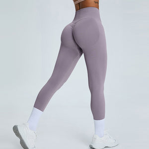 Seamless Gym Pants High Waist Hip Hugger Outdoor Sporty Quick Dry Yoga Pants