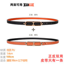 Load image into Gallery viewer, Women Reversible Double-faced Thin Slim Embellishment Belts
