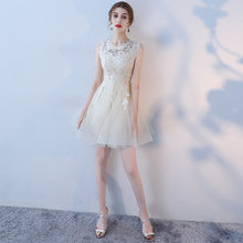 Load image into Gallery viewer, Lace Embroidered Short Tulle Party Evening Dress
