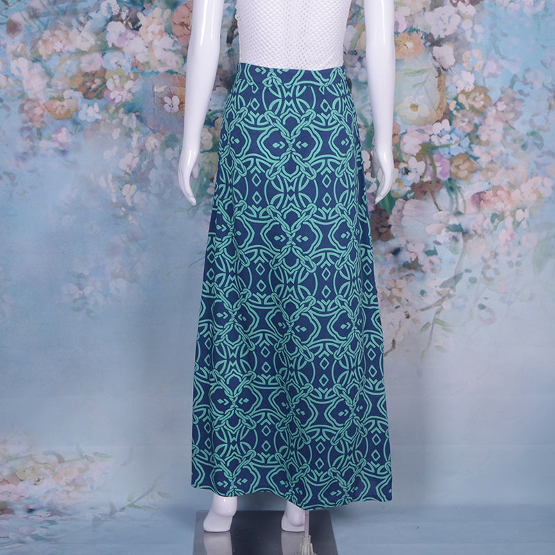 Printed Rayon Long Beach Skirt Casual Maxi Straight Pencil Skirt