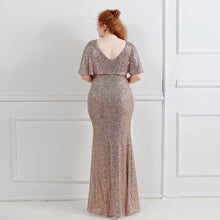 Load image into Gallery viewer, XXXL/XXXXL Long Sequin Super Plus Size Performance Banquet Evening Dress
