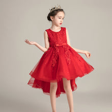 Load image into Gallery viewer, 3-12Y Kids Summer Train Tulle Performance Princess Dress
