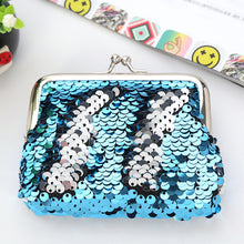 Load image into Gallery viewer, Kids 3 Inch Sequin Clip Change Earphone USB Cable Storage Mini Bag
