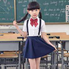 画像をギャラリービューアに読み込む, 子供の日パフォーマンススーツ ジュニア小学校制服 女の子 男の子 サスペンダー ズボン スカート セット
