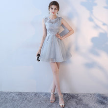 Load image into Gallery viewer, Lace Embroidered Short Tulle Party Evening Dress
