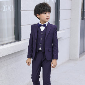 子供用タキシードスーツ フラワーボーイズ プレゼンター ジュニアスーツ 4点セット