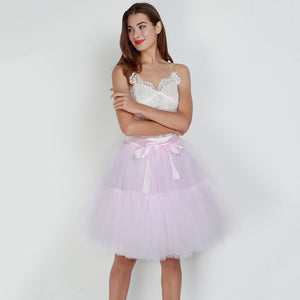 Puffy 5 Layers Big Flare Tutu Bridesmaid Tulle Skirt