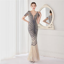 Load image into Gallery viewer, XXXL/XXXXL Plus Size Long Sequin Performance Banquet Evening Dress
