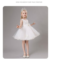Load image into Gallery viewer, Girls Sleeveless Short Princess Tulle Puffy Flower Girl Dress
